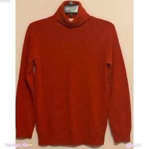 Healthy Living Red Women's 100% Pure Cashmere Long Sleeve Turtleneck Sweater
